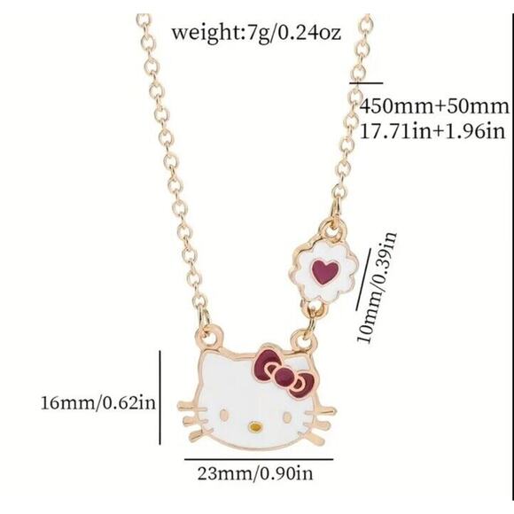 🔥Hello Kitty Pendant Necklace Cartoon Jewelry BNWT🔥 - Picture 2 of 3